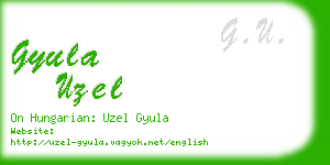 gyula uzel business card